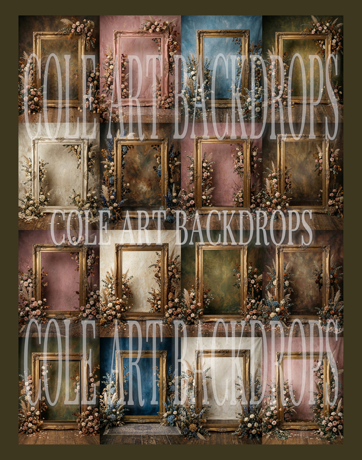 Autumn Frames Digital Backdrop Set