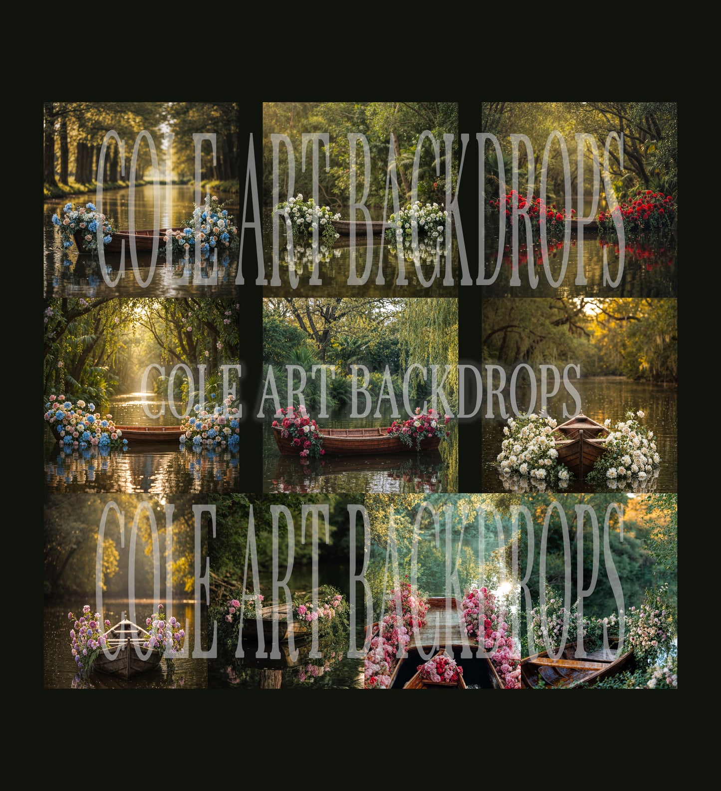 Boat of Roses Digital Backdrop Set