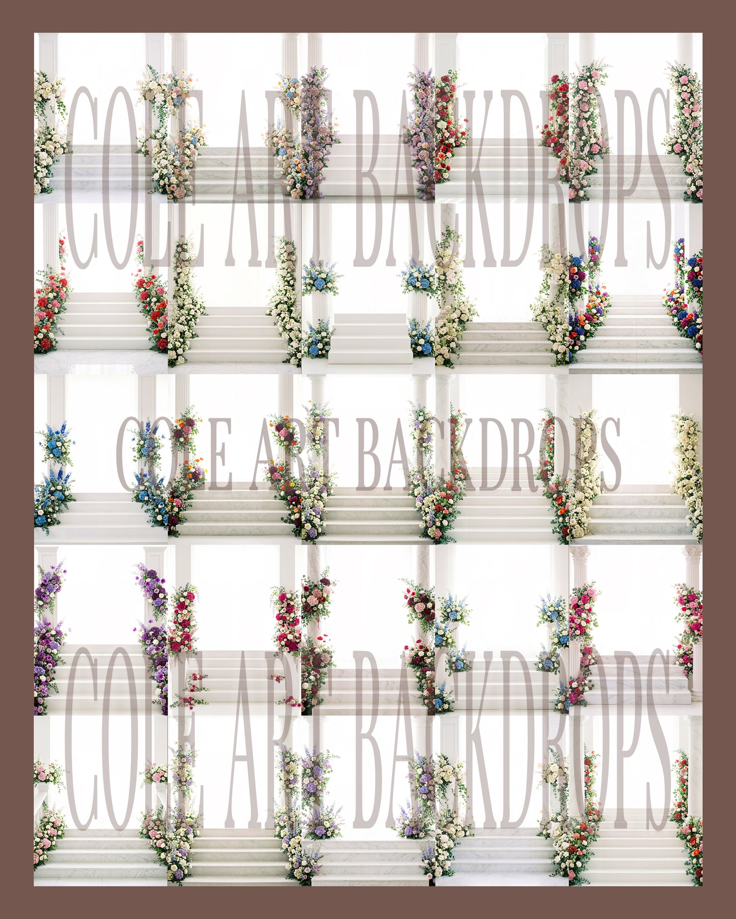 Backlit Stairs Digital Backdrop Set