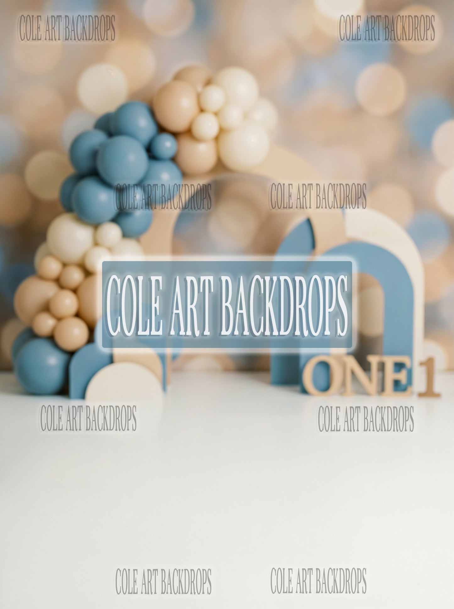 Baby Balloon Arch 2 Digital Backdrop, Birthday Backdrop, Cake Smash