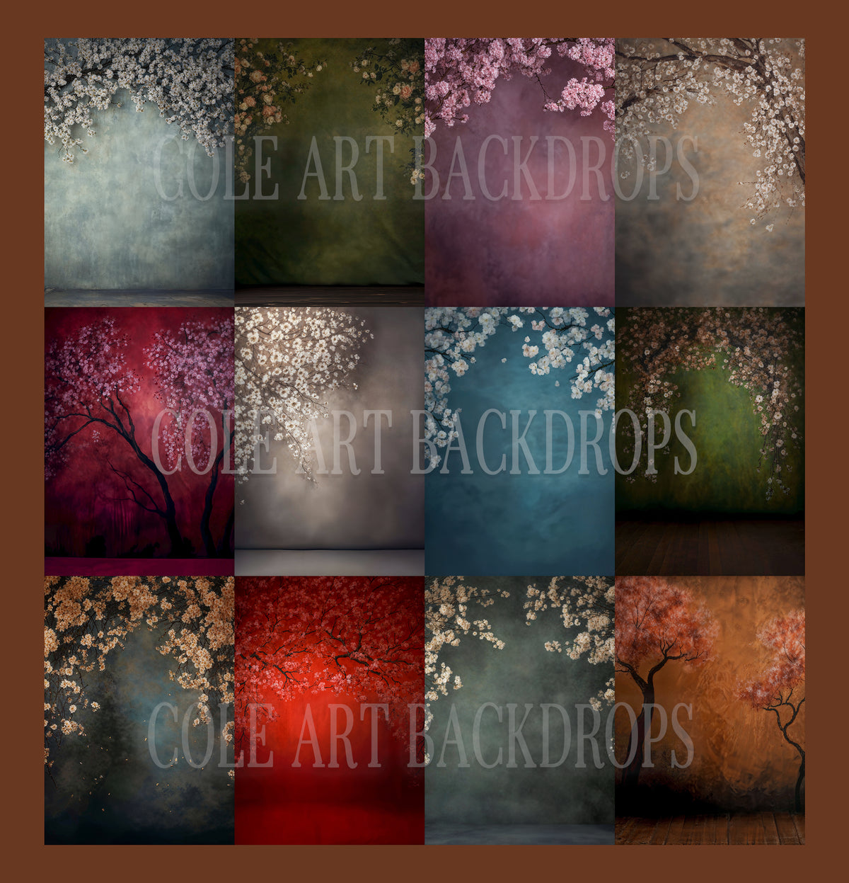 Floral Serene Set Digital Backdrops, Maternity Backdrop Overlays, Stud ...