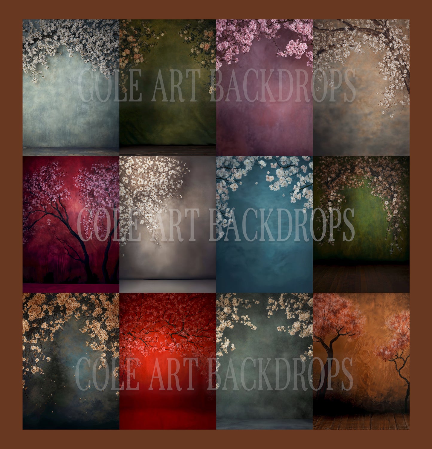 Floral Serene Set Digital Backdrops, Maternity Backdrop Overlays, Studio Backdrop Overlays, Fine Art Textures, Digital Backgrounds