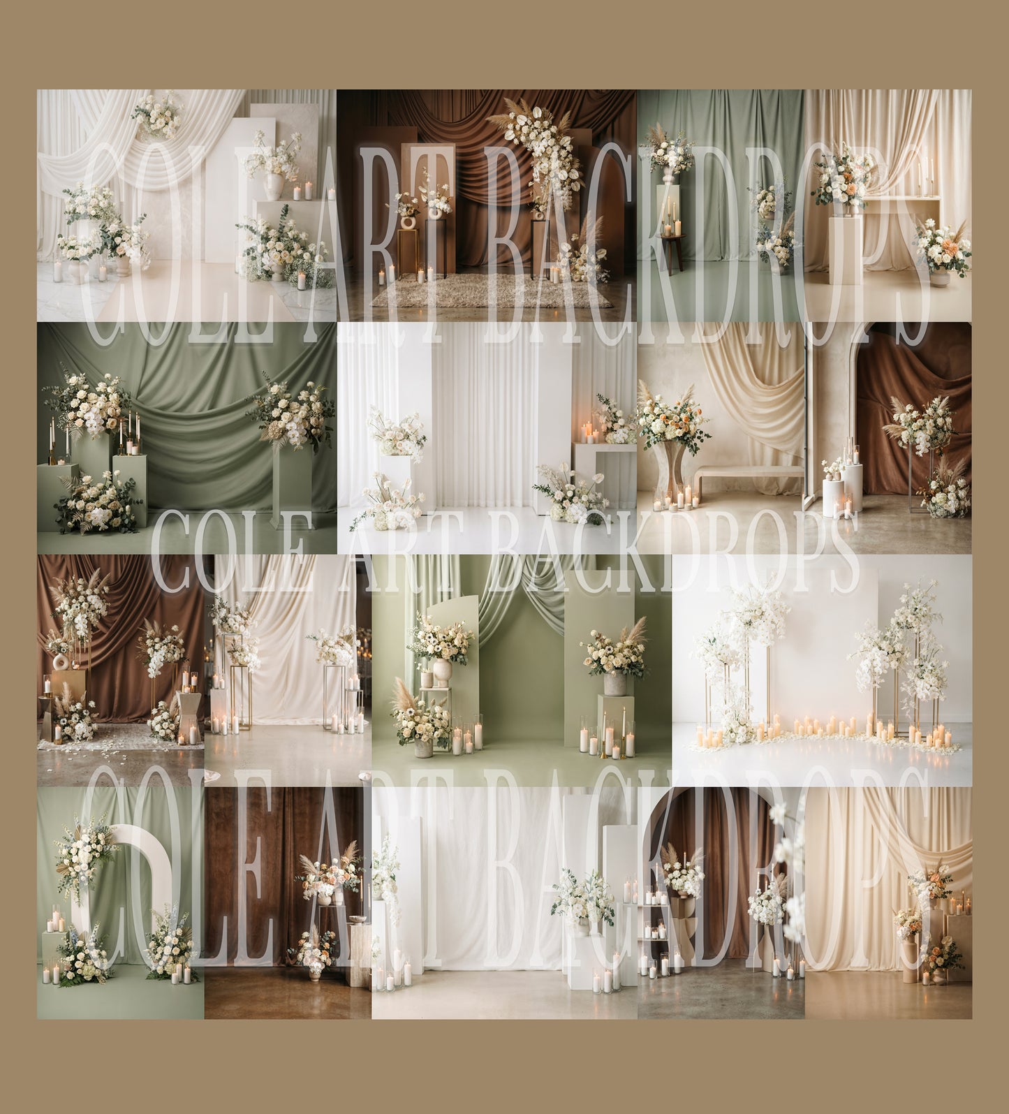 Candle Drapes Digital Backdrop Set