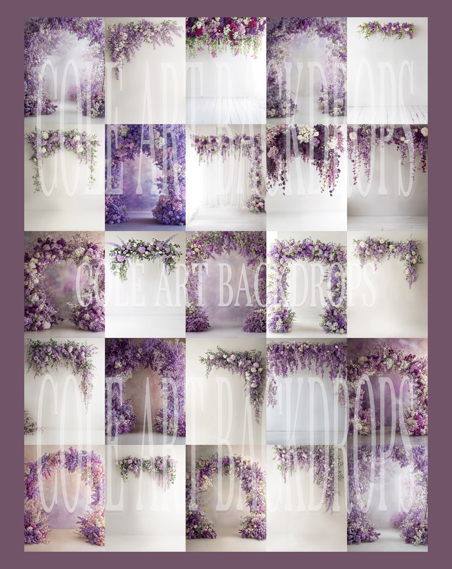 Airy Purple Digital Backdrop Set