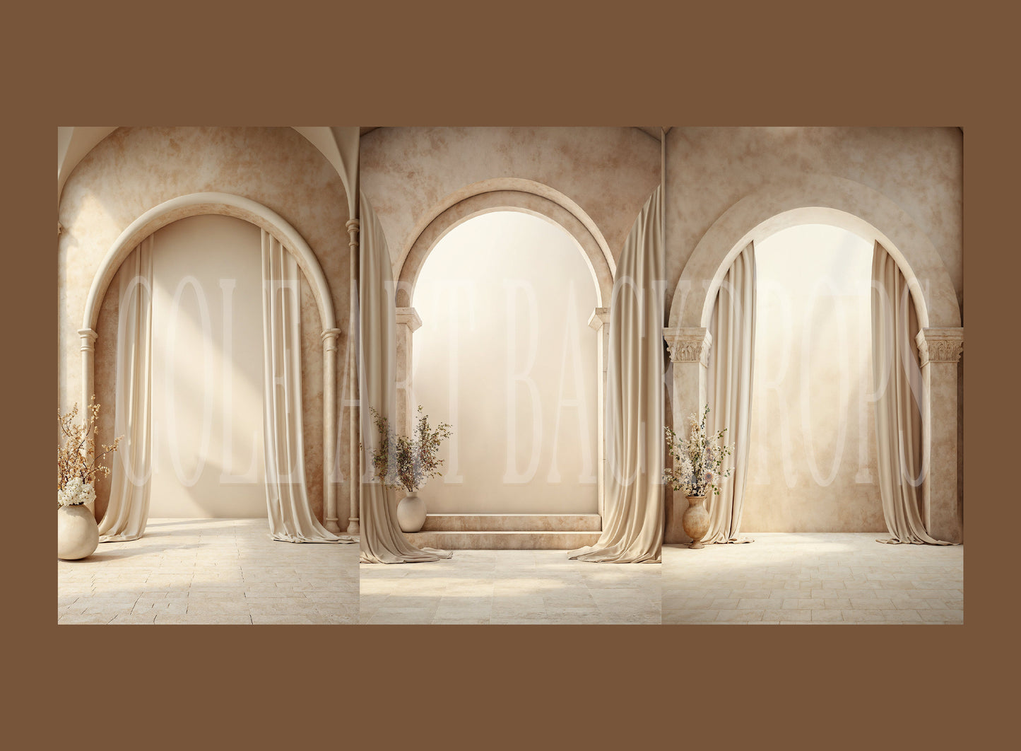 Tan Arch Vibes Set Digital Backdrops, Maternity Backgrounds, Studio Backdrop Textures, Fine Art Textures, Photoshop Textures