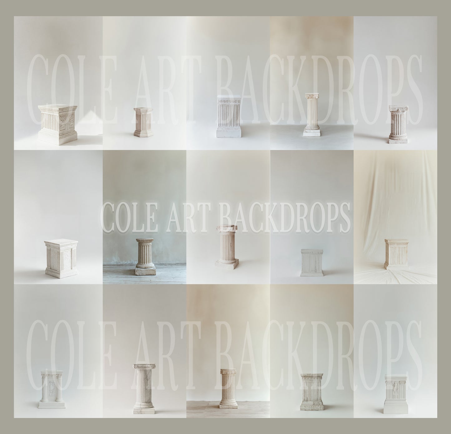 Greek Pillars Digital Backdrop Set