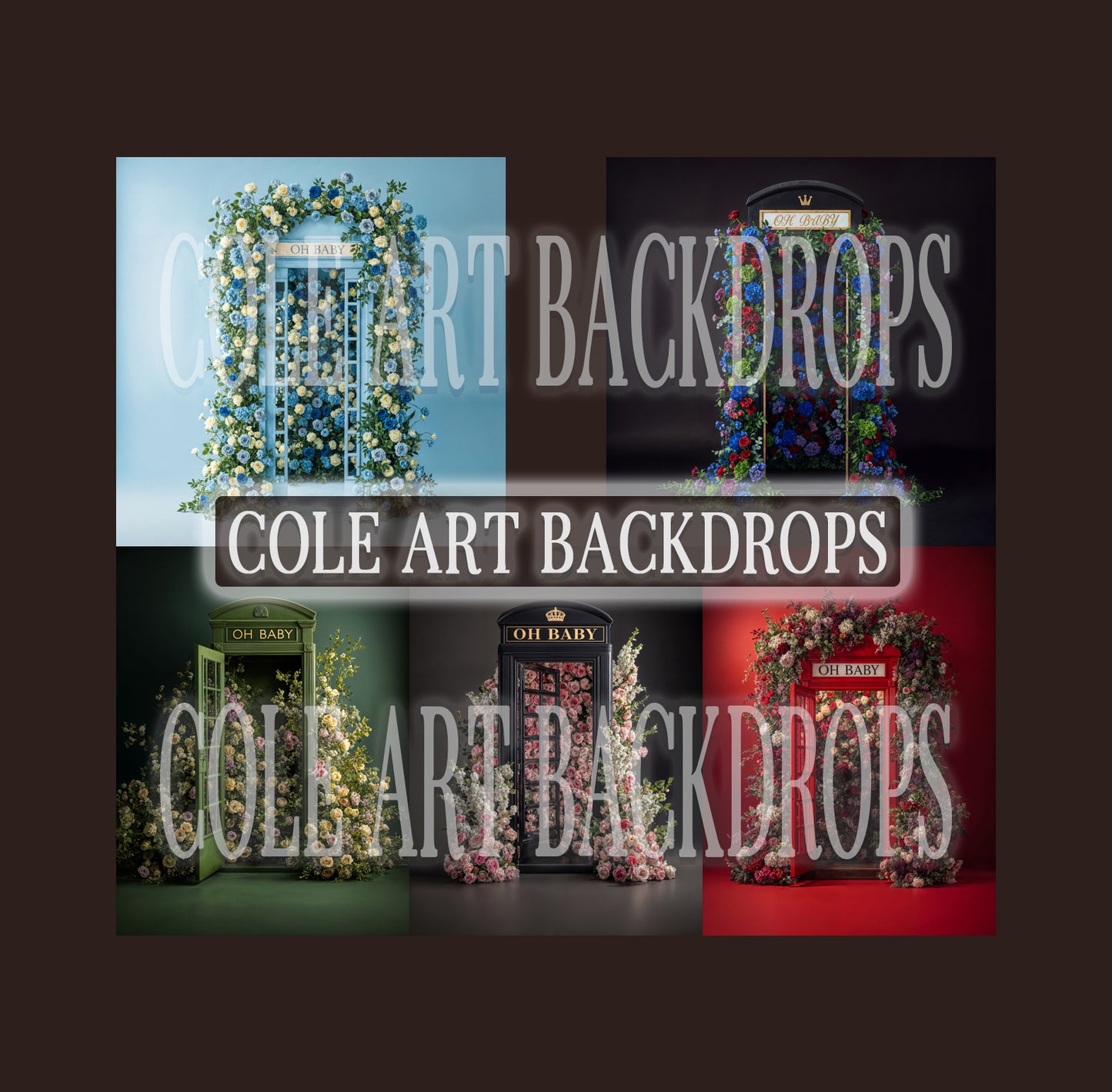 Baby Phone Digital Backdrop Set