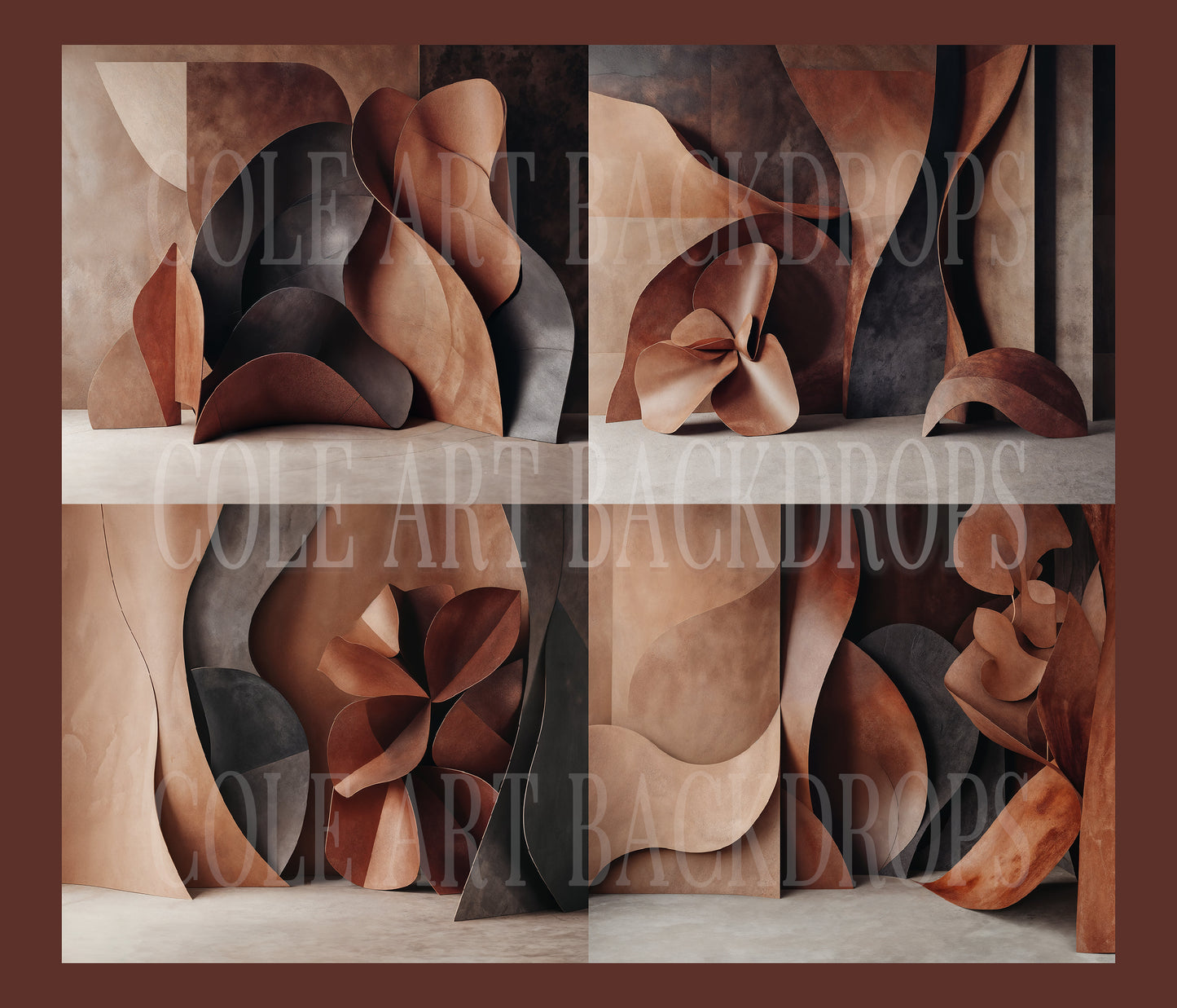 Brown Carvings Set Digital Backdrops, Maternity Backdrops, Studio Backdrops, Digital Backgrounds