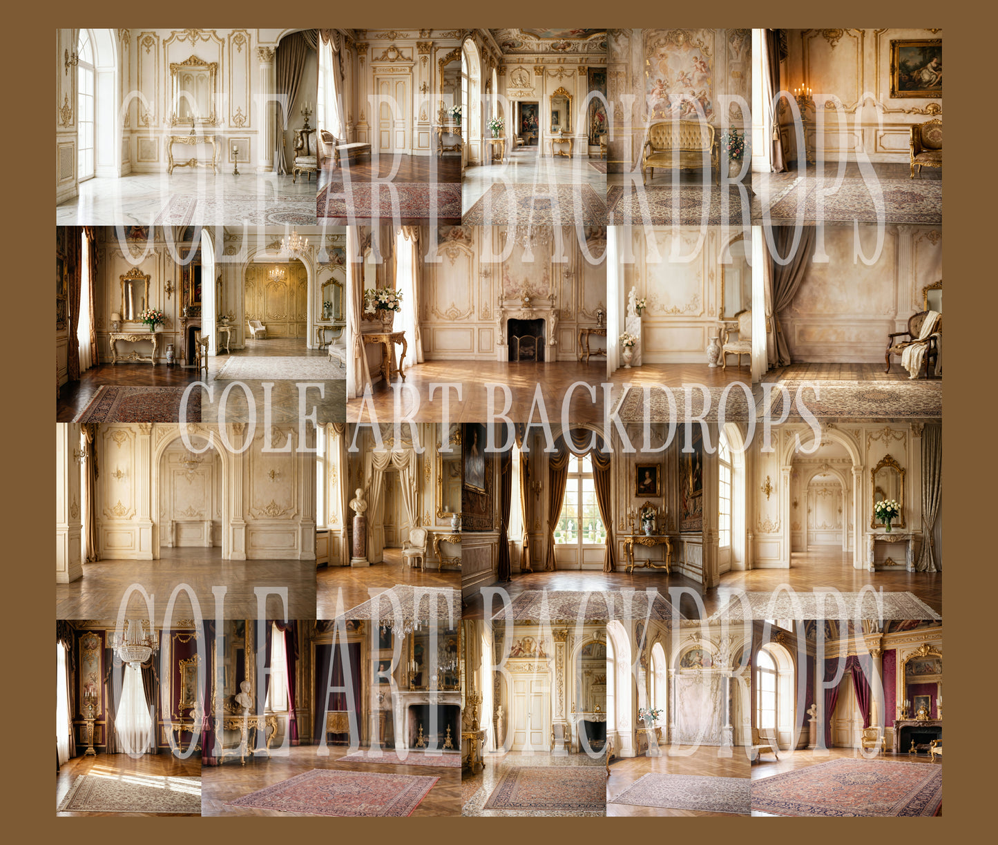 Baroque Scenes Digital Backdrop Set