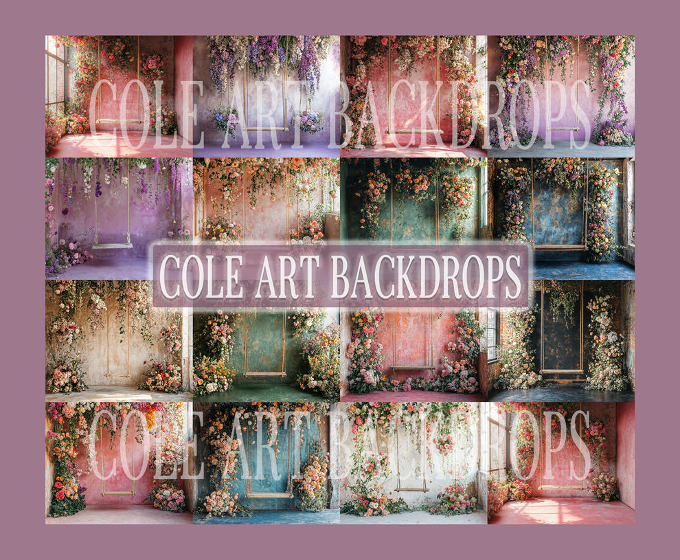 Flower Swings Digital Backdrop Set – Cole Art Backdrops