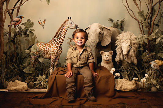Animal Kingdom 1 Digital Backdrops, Newborn Overlays, Newborn Props, Newborn Backdrops, Photoshop Overlays