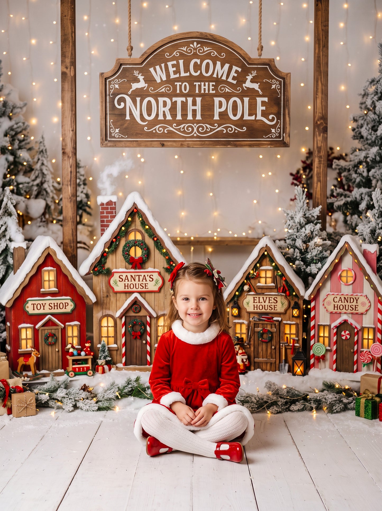 Cenários digitais coloridos de Natal, conjunto de cenários de Natal