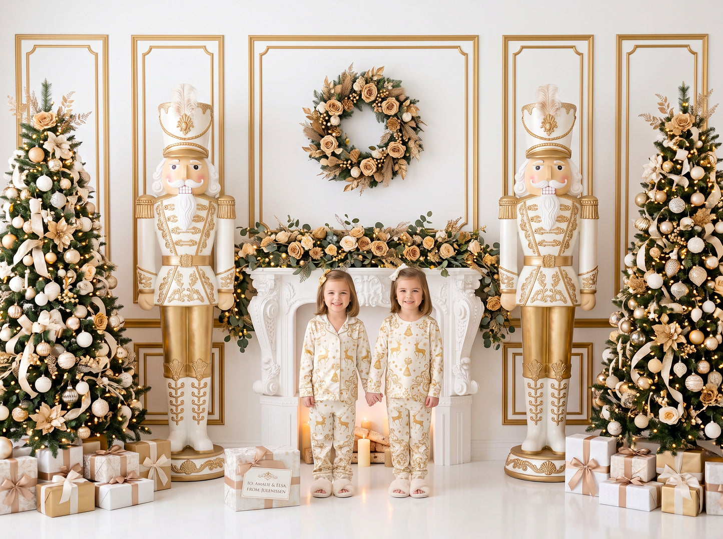 Cenários digitais coloridos de Natal, conjunto de cenários de Natal