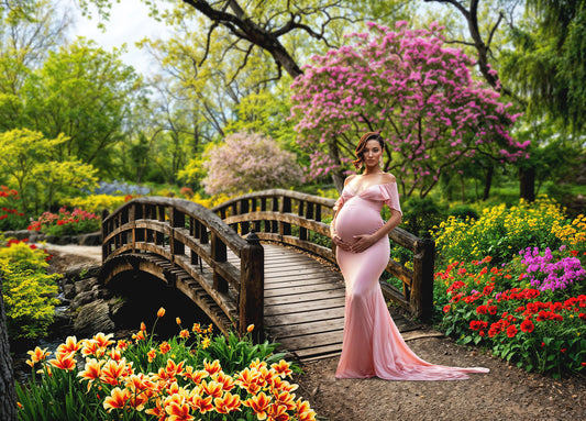 Fondos digitales con puentes de madera florales, superposiciones para fondos de maternidad, superposiciones para fondos de estudio, texturas de bellas artes, fondos digitales