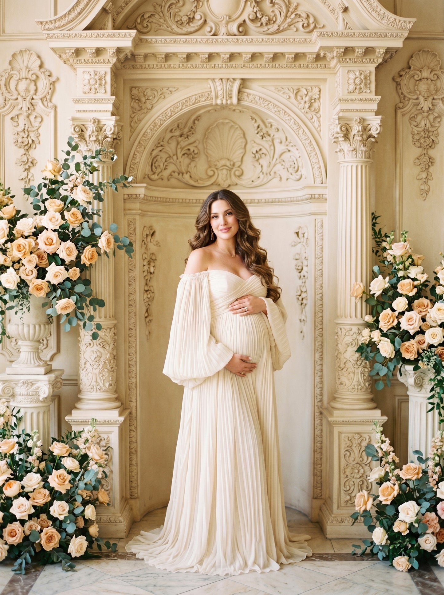 Floral Stone Digital Backdrop Set