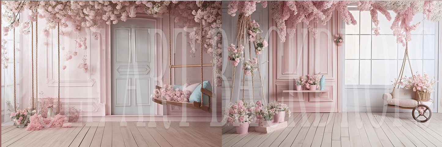 Pinky Blossoms Room Set Digital Backdrops, Maternity Backgrounds, Studio Backdrop Textures, Fine Art Textures, Photoshop Textures