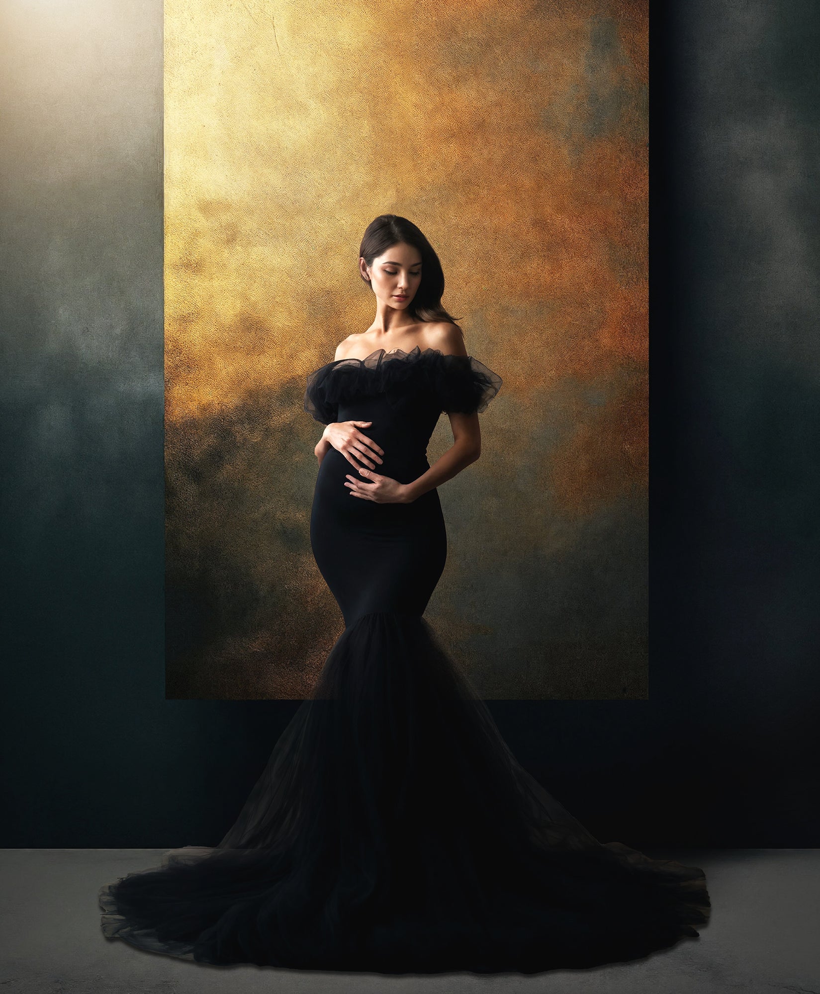 Metallic Layered Skinny Set Digital Backdrops, Maternity Backdrop Over ...
