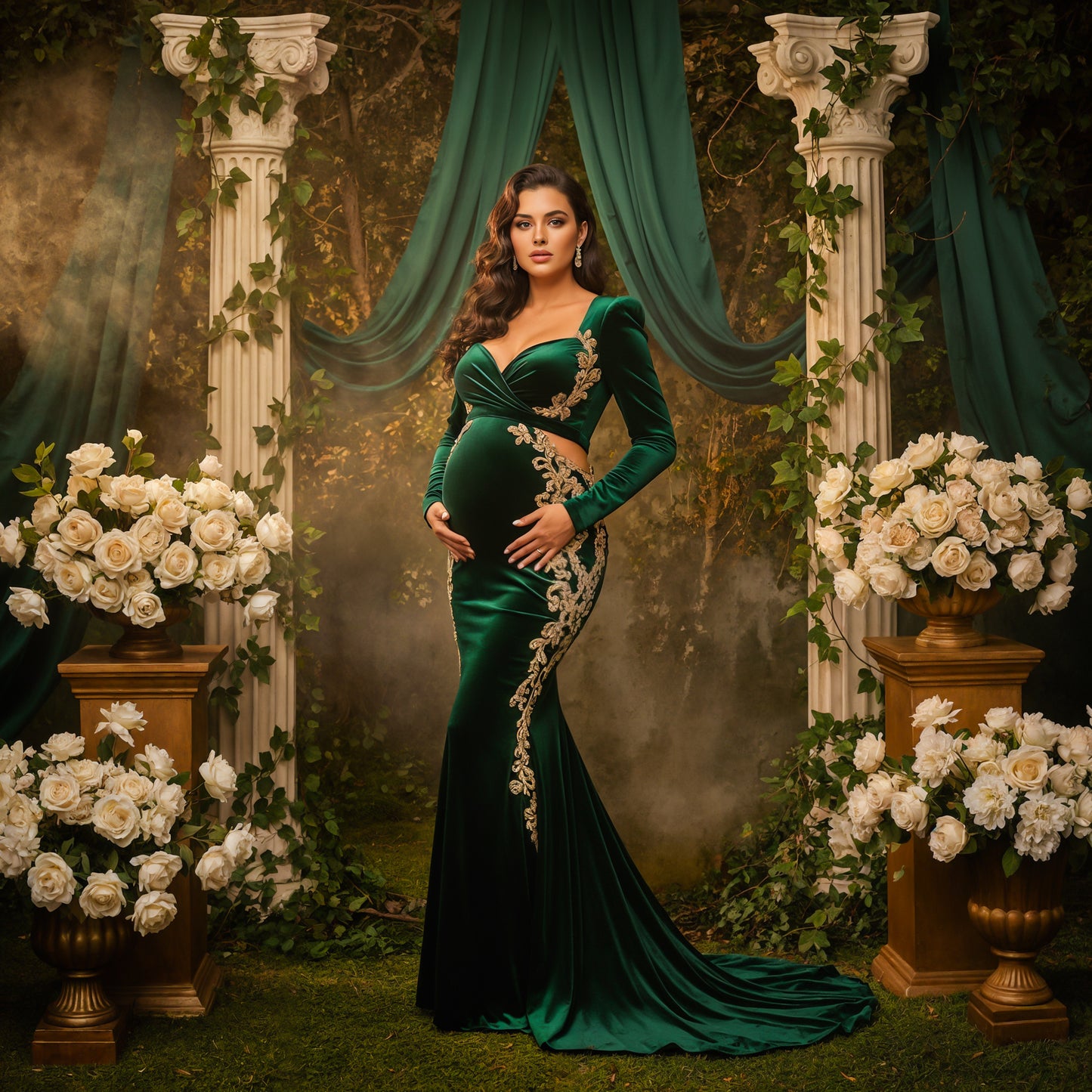 Glam Drapes Digital Backdrop Set