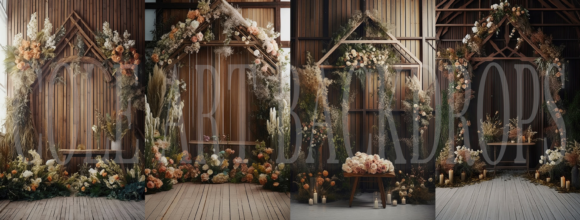 Wooden Frames Set Digital Backdrops, Maternity Backgrounds, Studio Bac ...