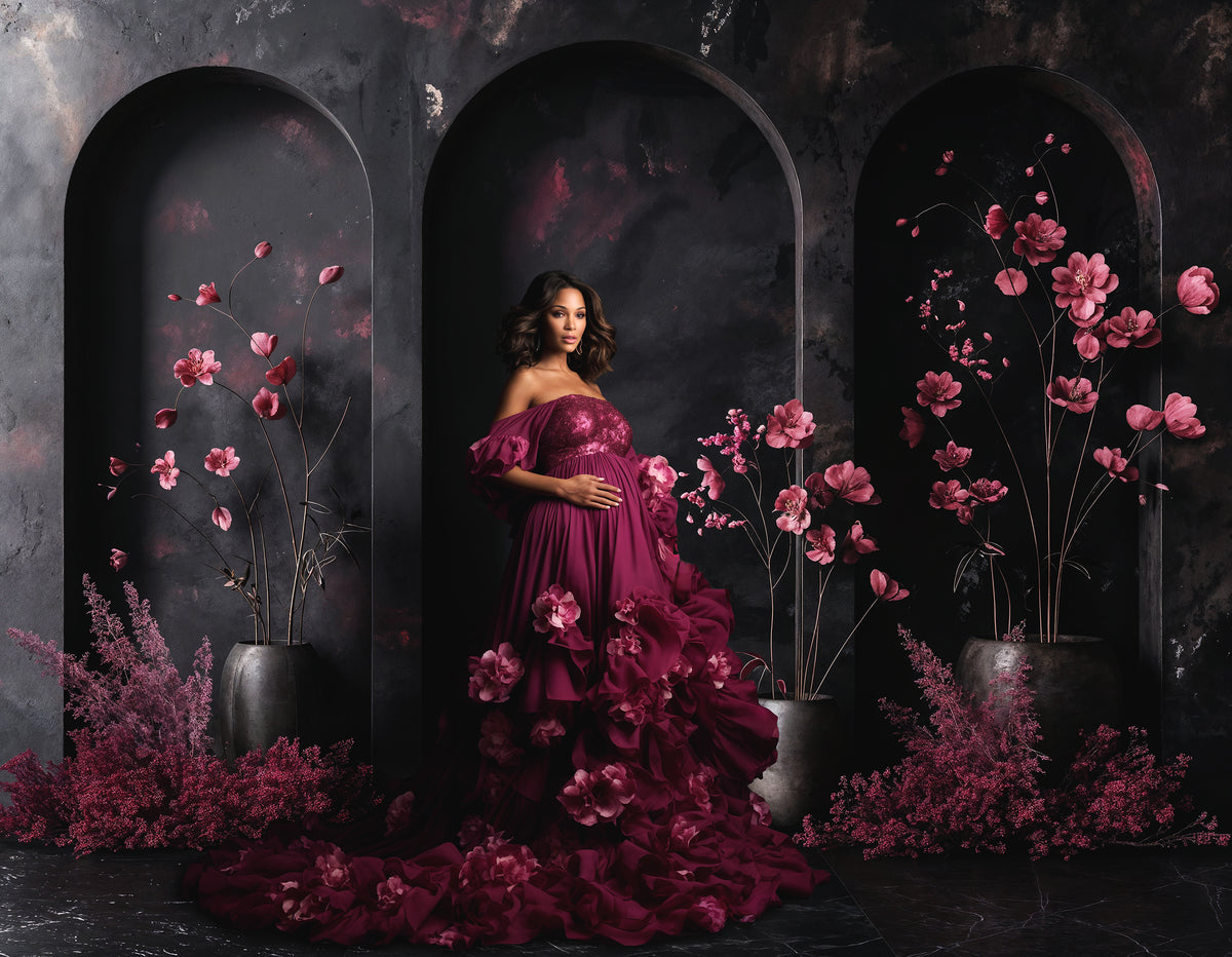 Magenta Backdrop Model Magenta Installation Set Digital Backdrops, Maternity Backdrops, Studi ...