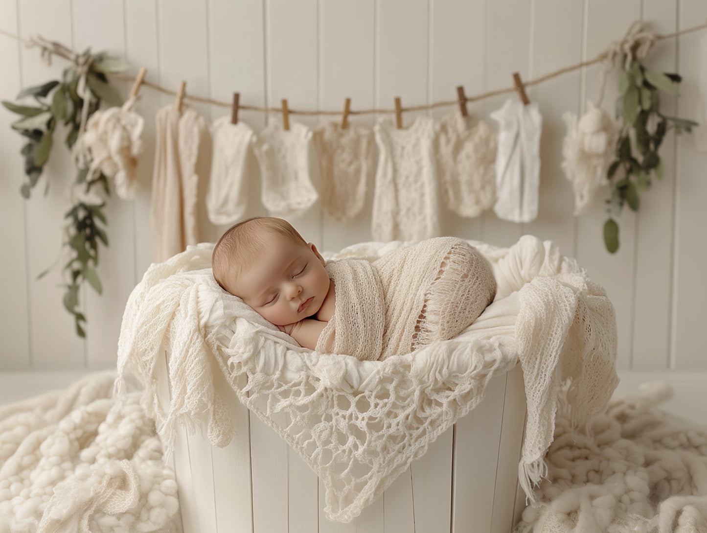 Laundry Day Baby Digital Backdrops, Newborn Props, Newborn Backdrops Set