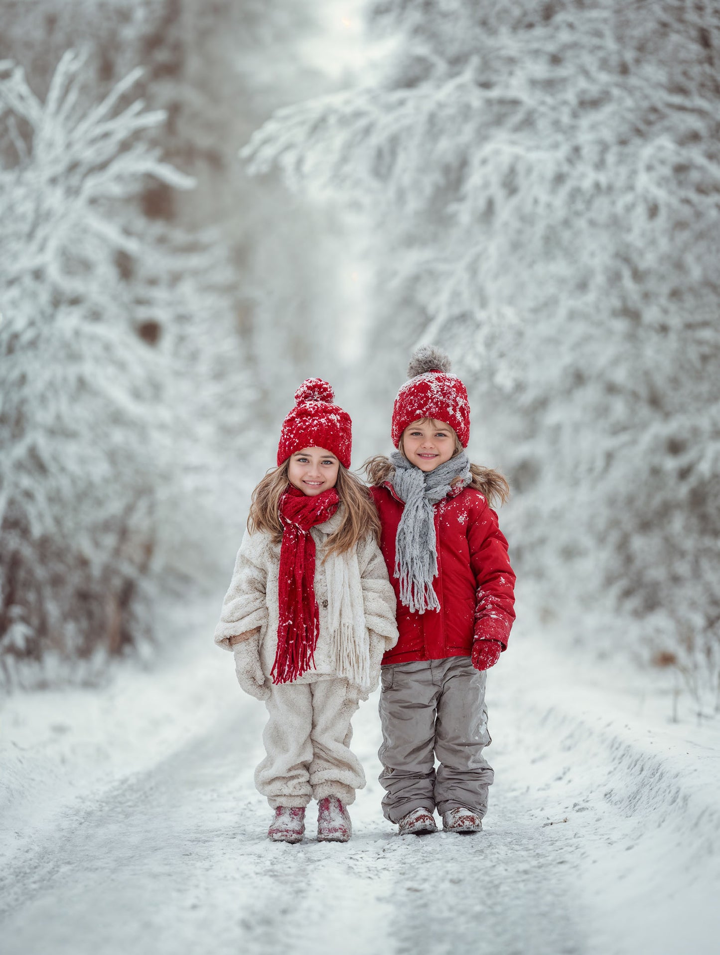 Snowy Days Christmas Digital Backdrops Set
