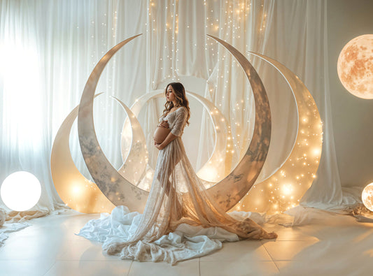 Conjunto de cenário digital Celestial Moons