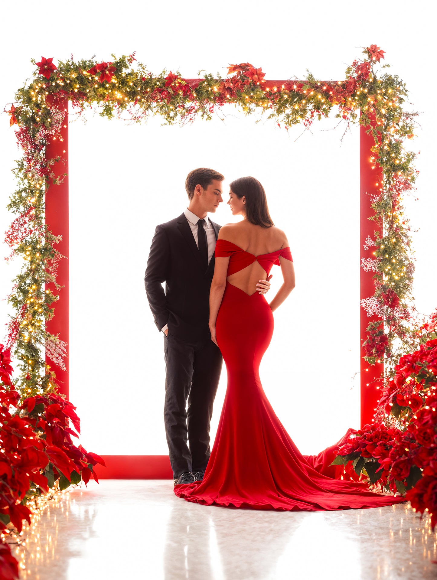 Backlit Christmas Digital Backdrop Set