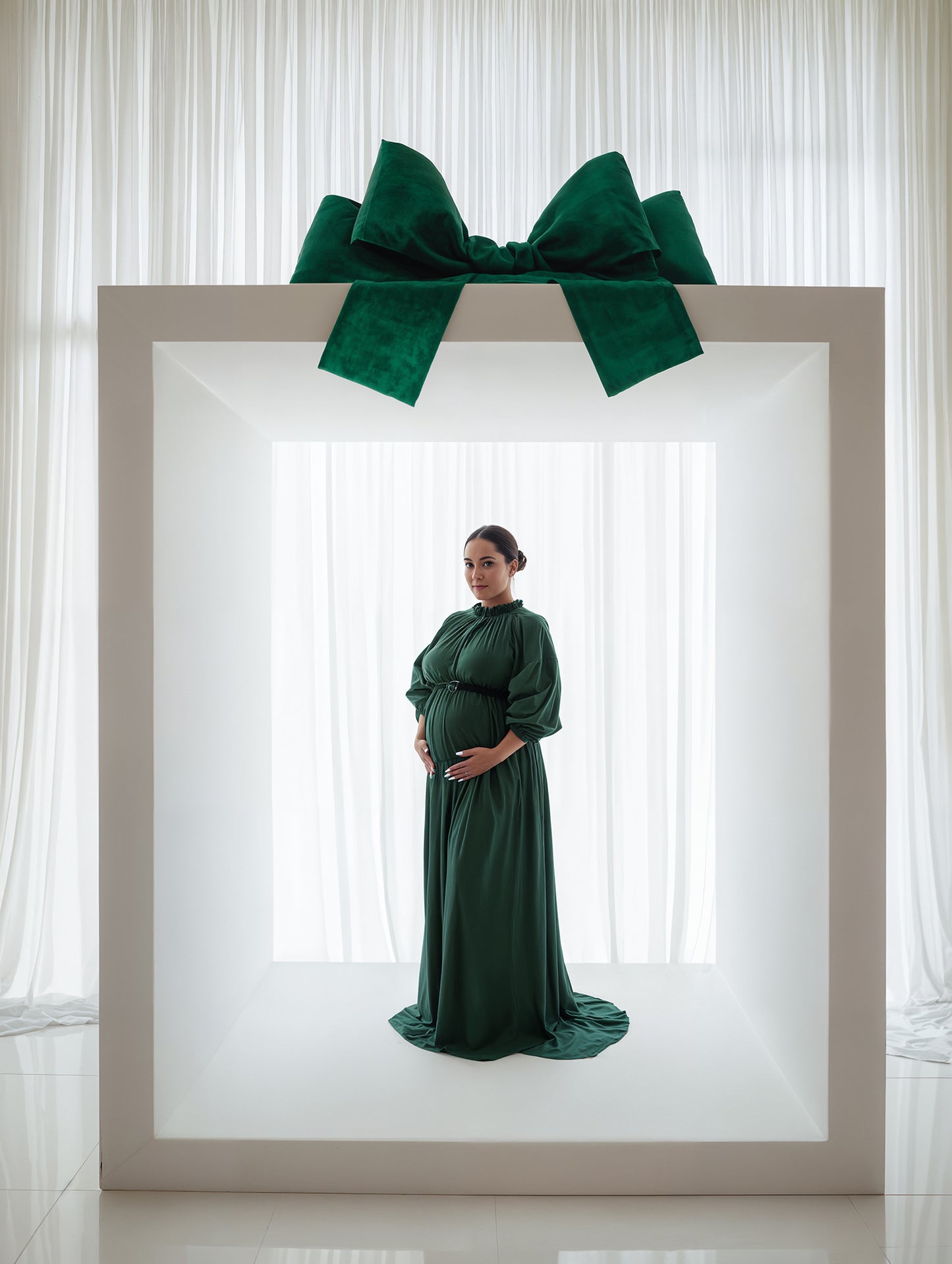 Bow Box Christmas Digital Backdrops Set