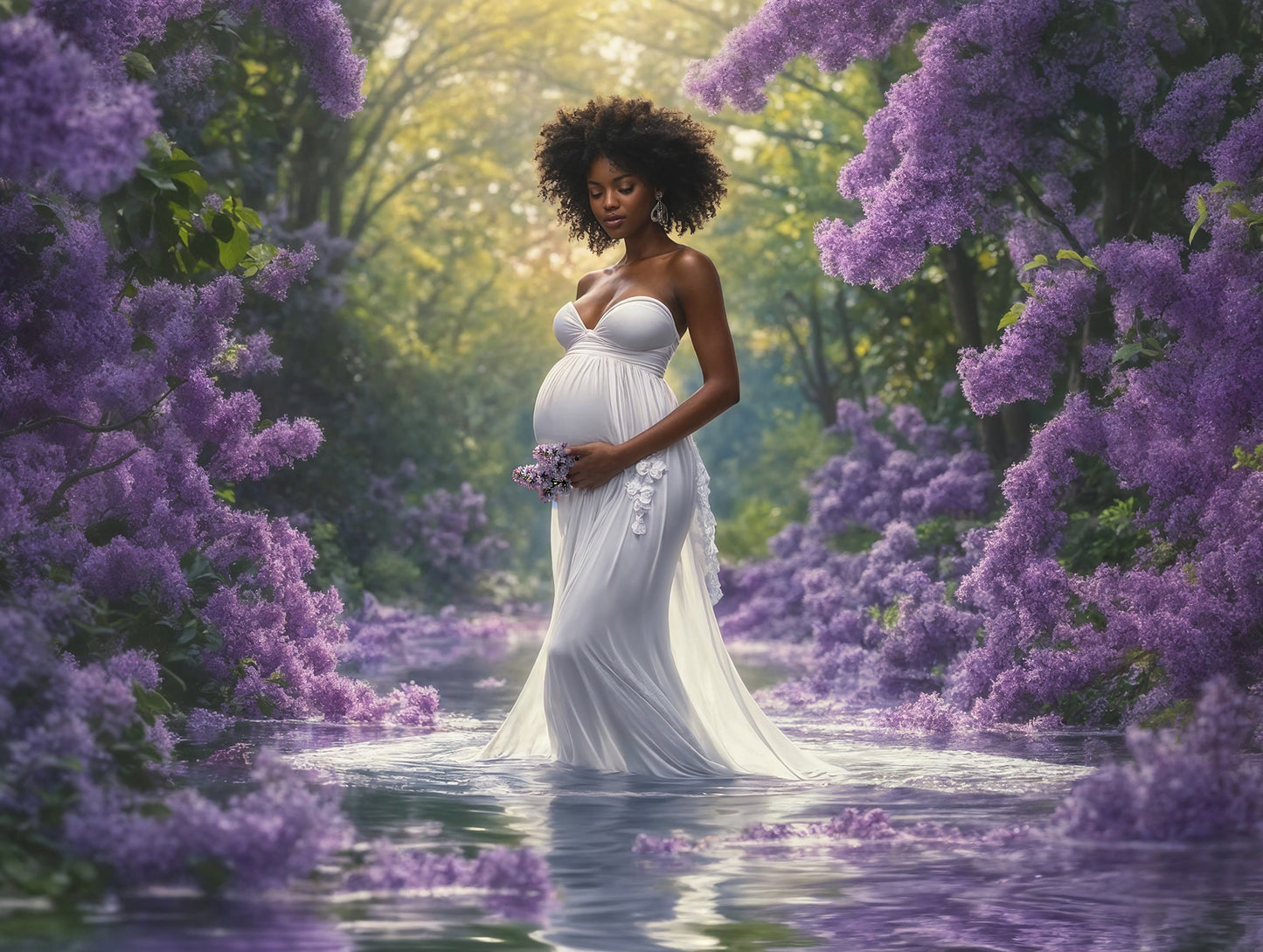 Lilac Water Digital Backdrop Set
