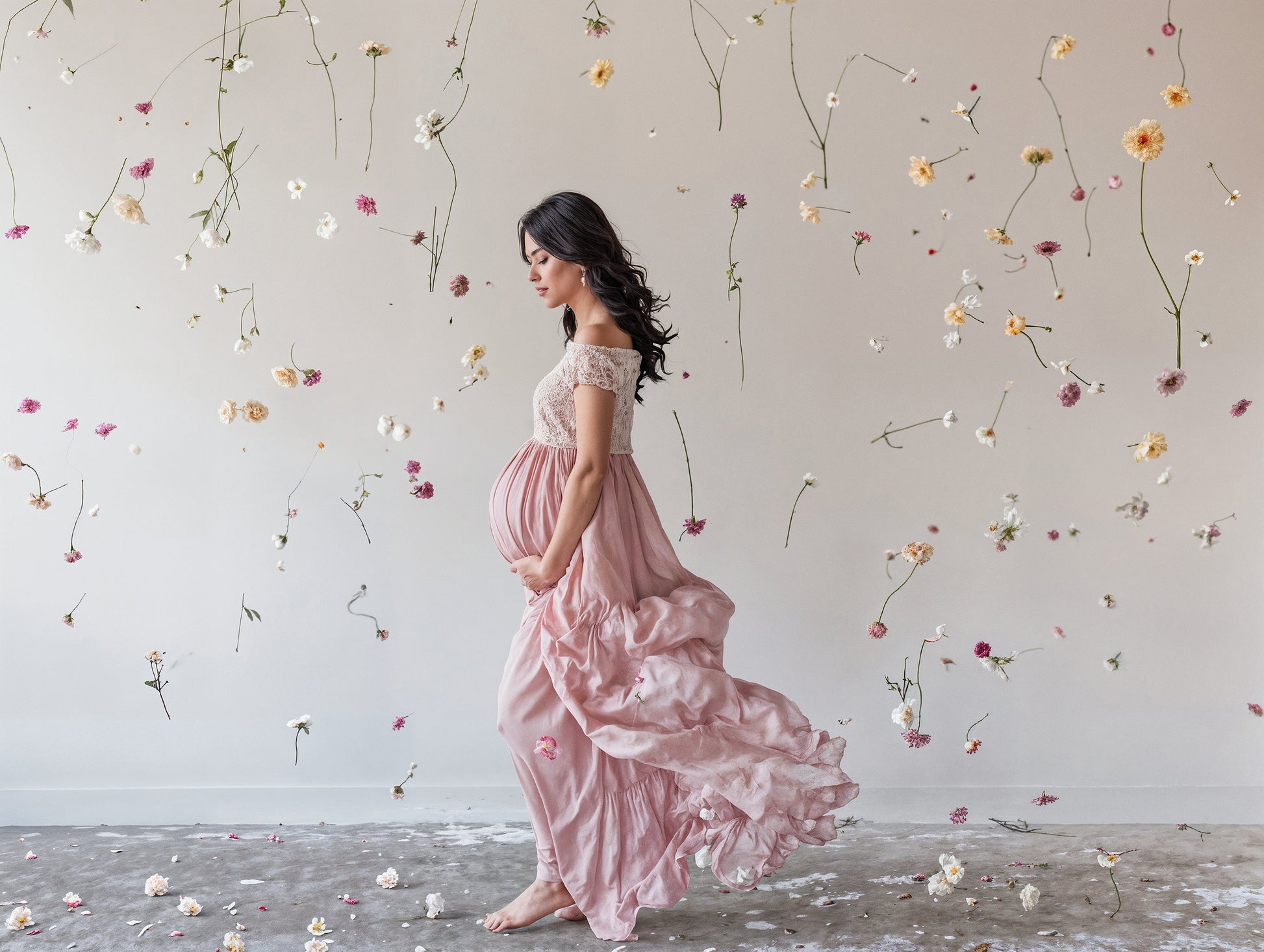 Floating Florals Digital Backdrop Set – Cole Art Backdrops