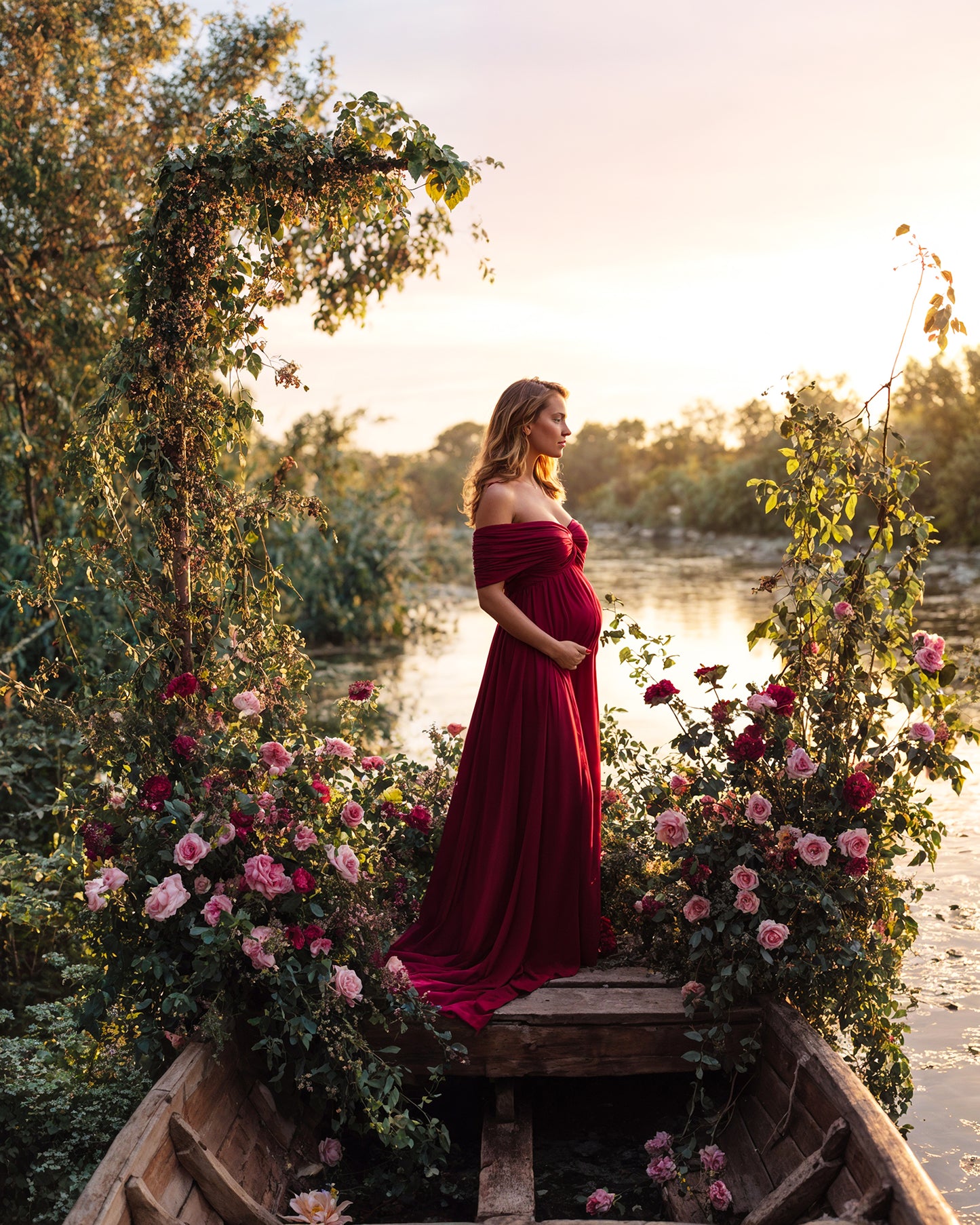 Boat of Roses Digital Backdrop Set