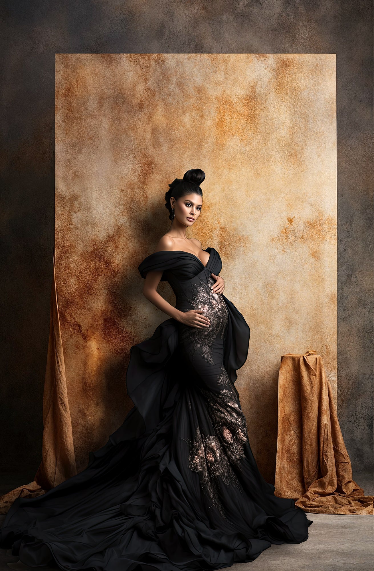Layered Canvas Style Set Digital Backdrops, Maternity Backdrop Overlay ...