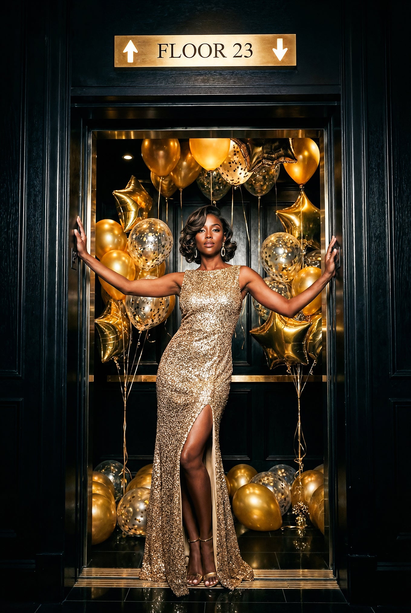 Elevator Elegance Digital Backdrop Set