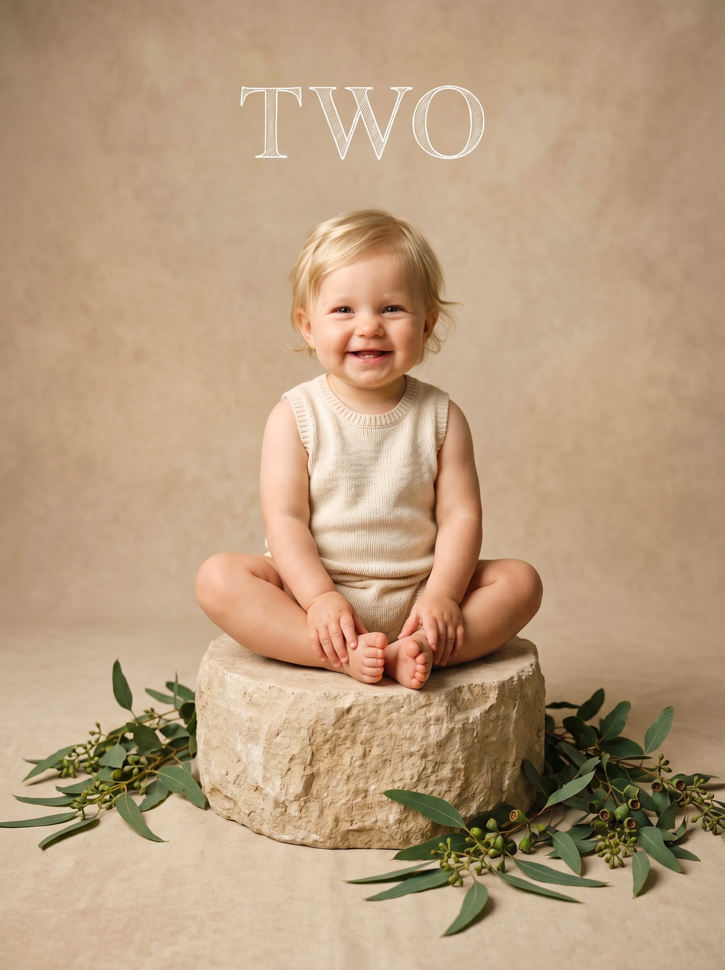 Birthday Beige Podium Set Newborn Digital Backdrops, Birthday Baby Backdrop