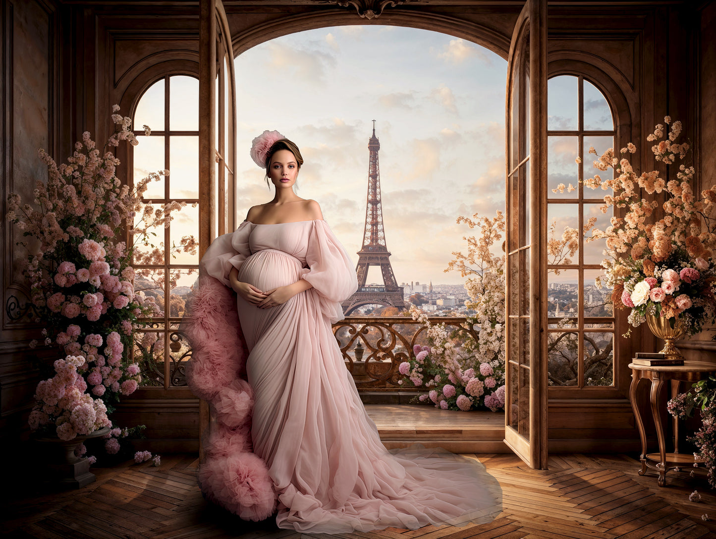 Take Me To Paris Set Digital Backdrops, Maternity Backdrops, Studio Backdrops, Digital Backgrounds