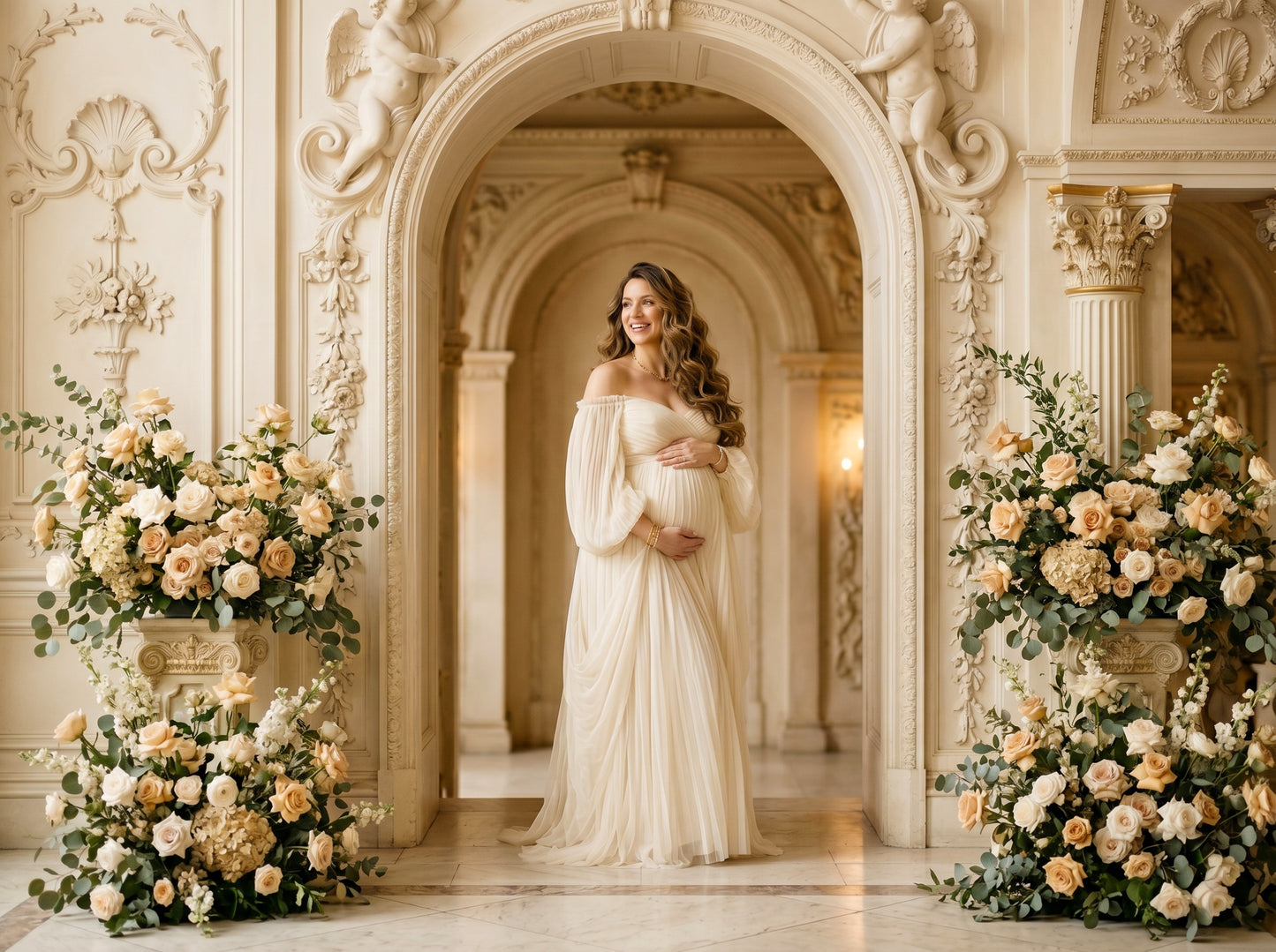 Floral Stone Digital Backdrop Set