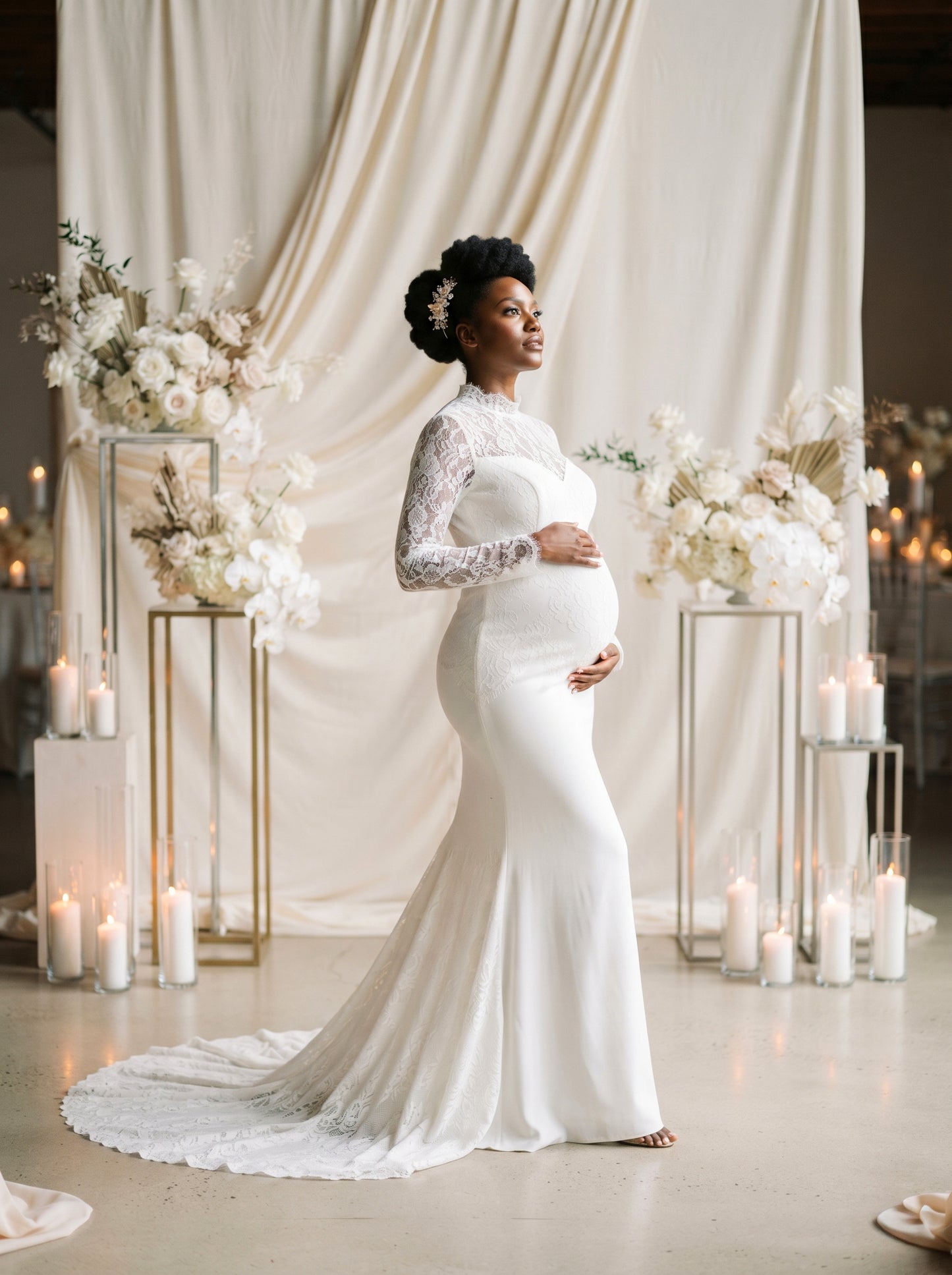 Candle Drapes Digital Backdrop Set