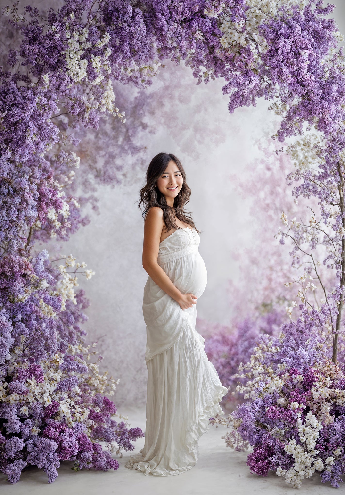 Airy Purple Digital Backdrop Set