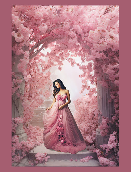 Conjunto de Cenários Digitais Ethereal Blossoms, Fundos de Maternidade, Texturas de Cenário de Estúdio, Texturas de Belas Artes, Texturas de Photoshop