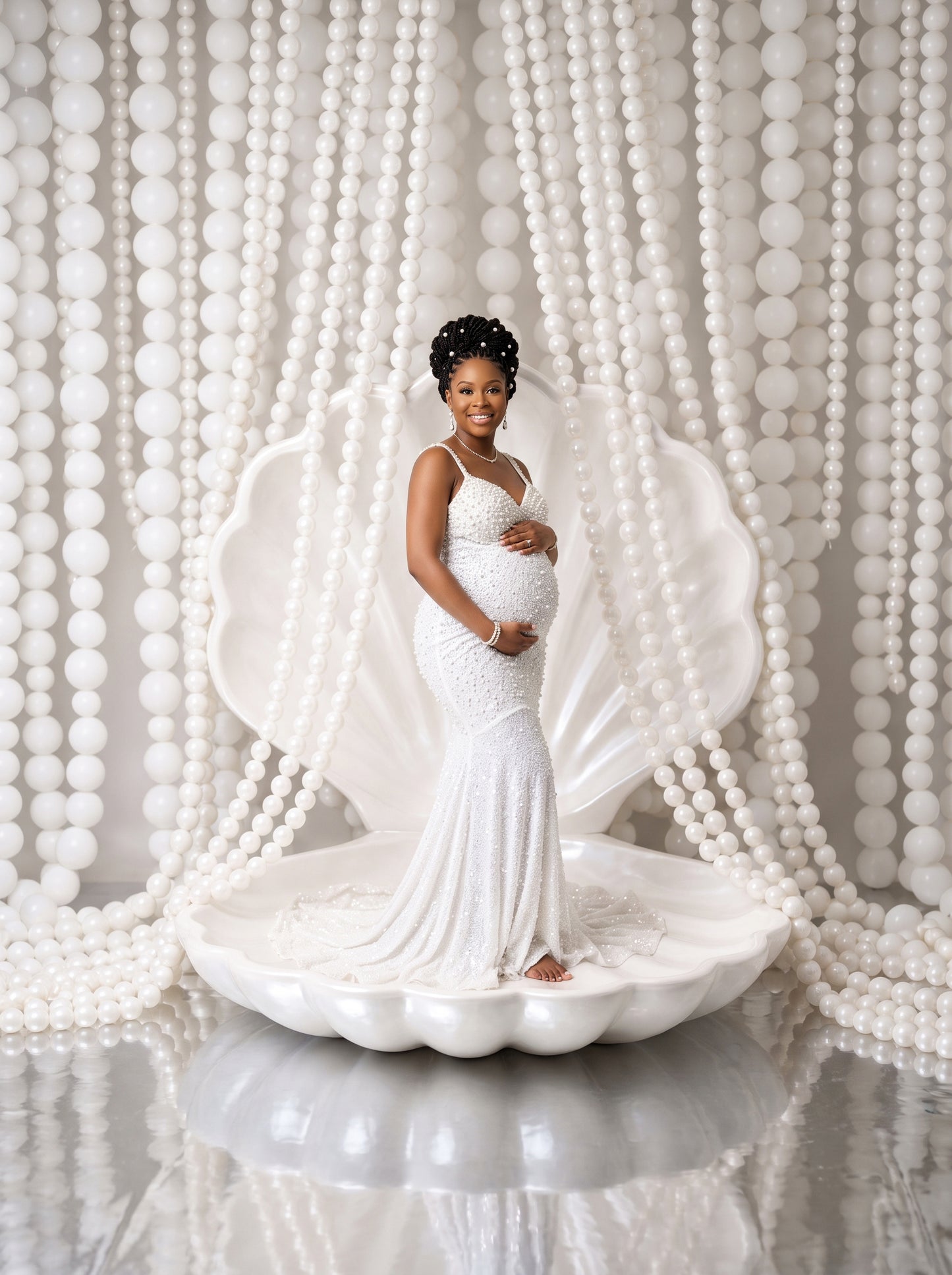 Pearly Shells Digital Backdrop Set