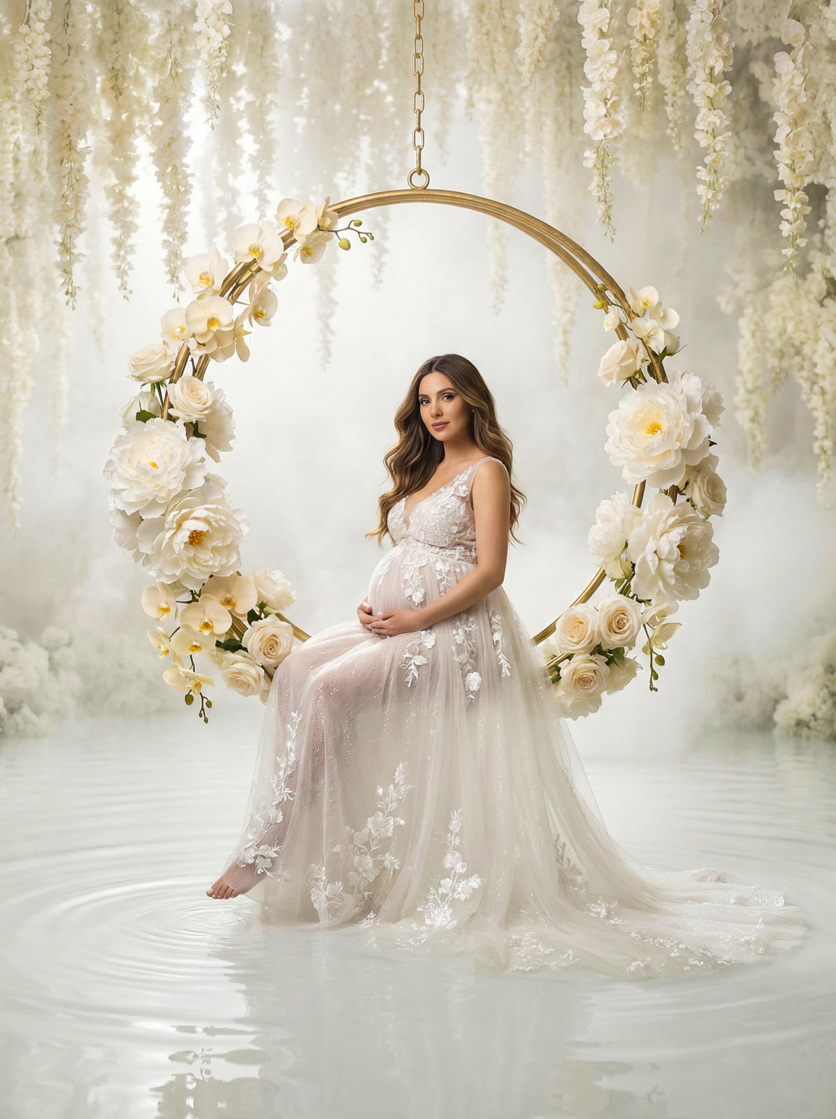 Floral Rings Digital Backdrop Set