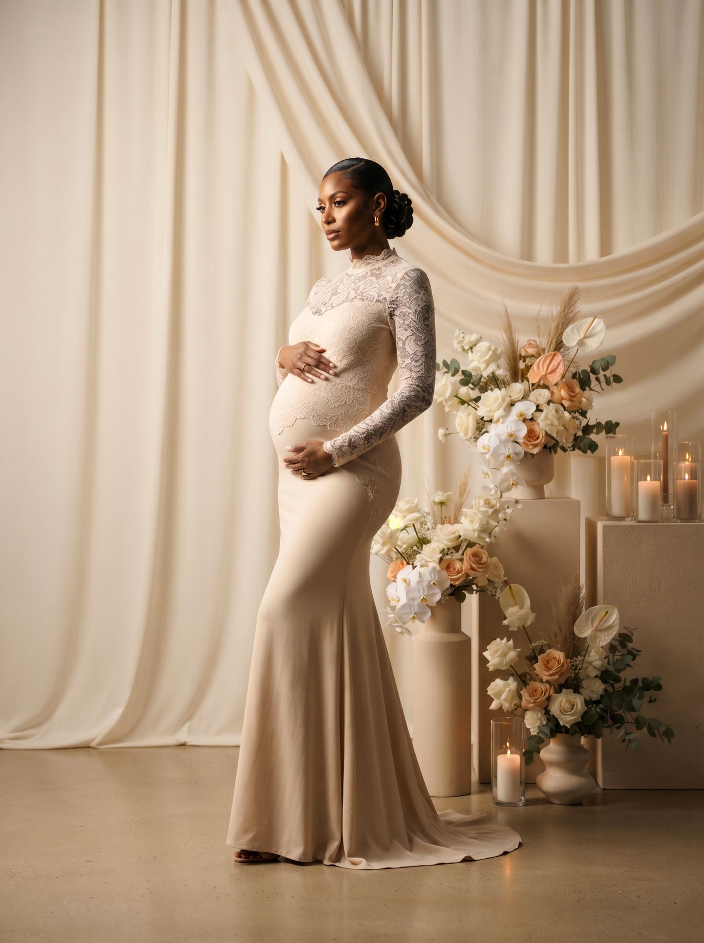 Candle Drapes Digital Backdrop Set