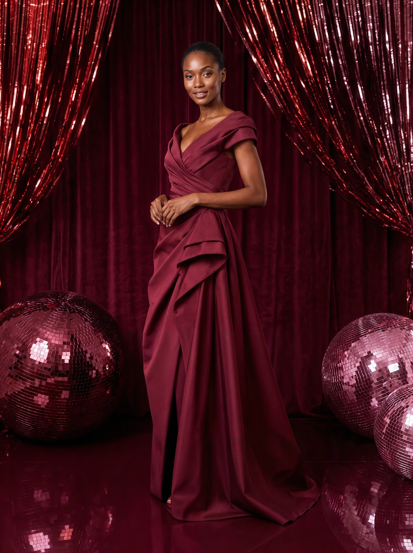 V Day Gal Digital Backdrop Set
