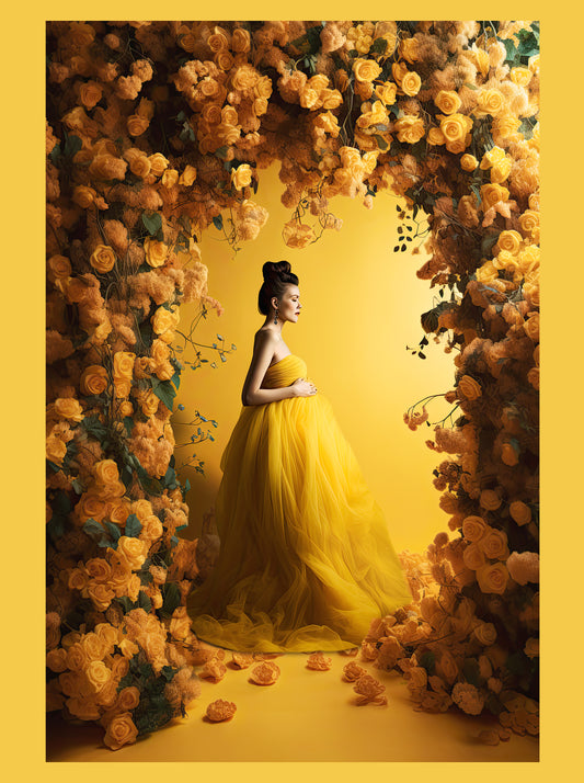 Fondos digitales "Into The Clouds" AMARILLO, fondos de maternidad, texturas para fondos de estudio, texturas de bellas artes, texturas de Photoshop