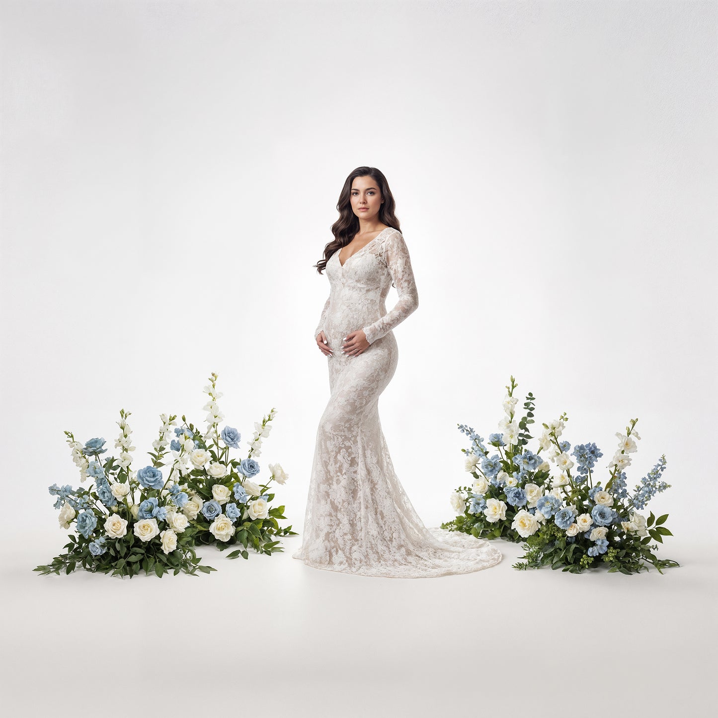 Floor Florals Digital Backdrop Set