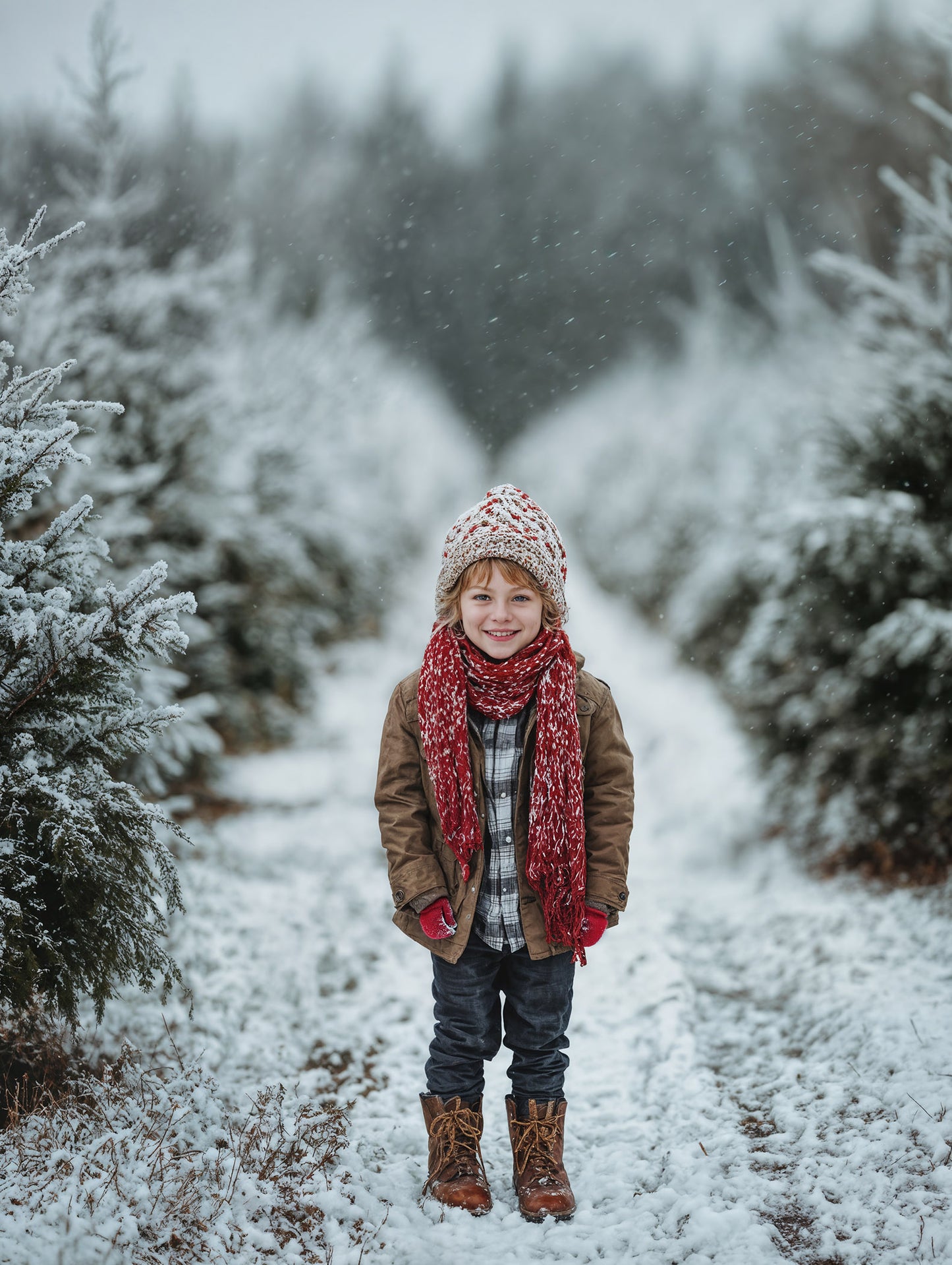 Snowy Days Christmas Digital Backdrops Set