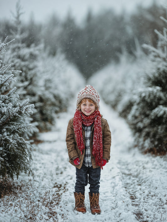 Snowy Days Christmas Digital Backdrops Set