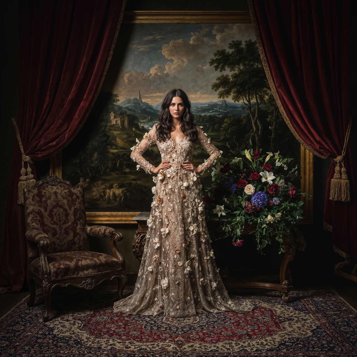 Renaissance Drape Digital Backdrop Set