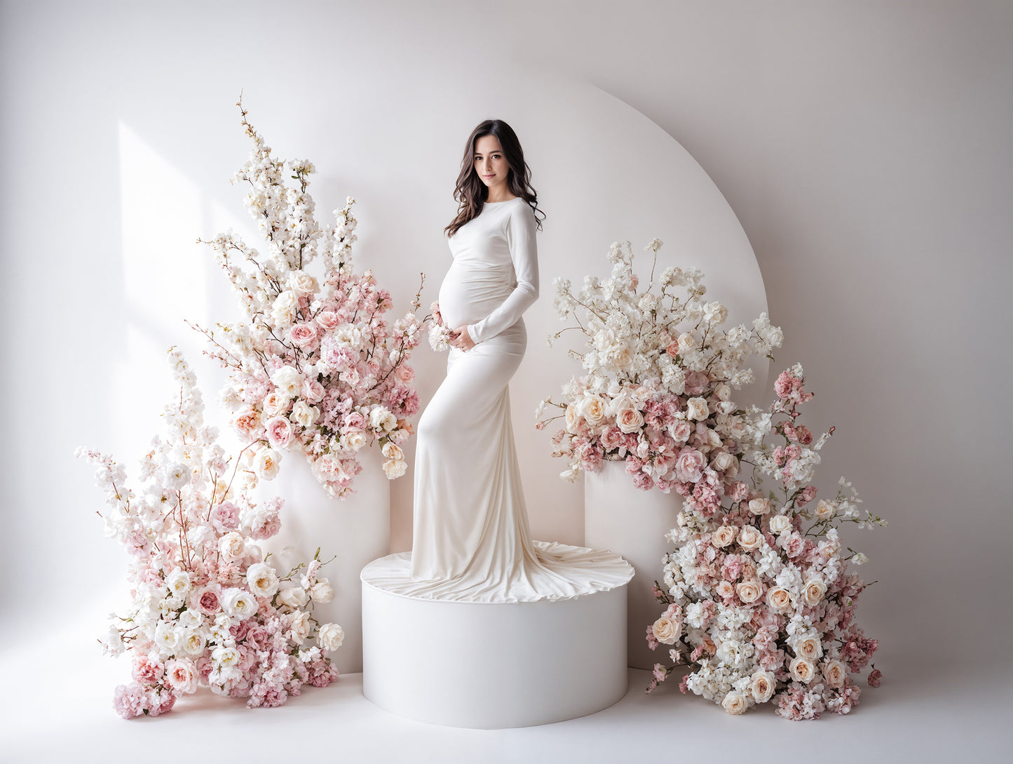 Flower Podiums Digital Backdrop Set